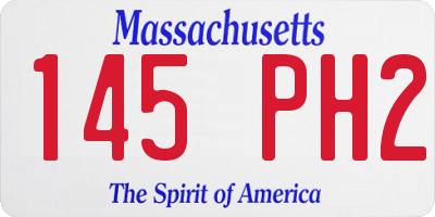 MA license plate 145PH2
