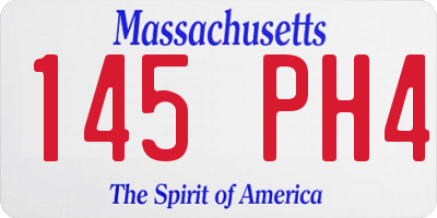MA license plate 145PH4