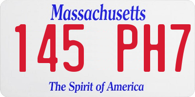 MA license plate 145PH7