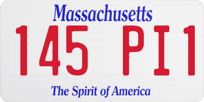 MA license plate 145PI1