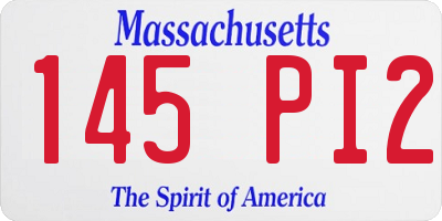 MA license plate 145PI2