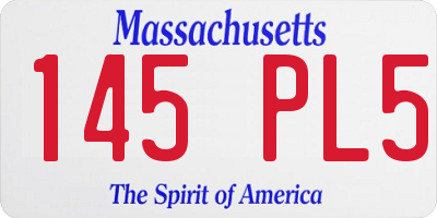 MA license plate 145PL5