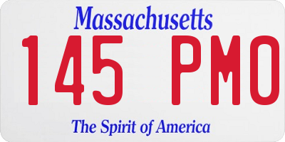 MA license plate 145PM0