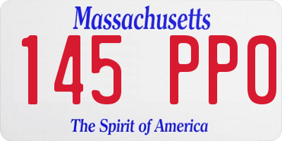 MA license plate 145PP0