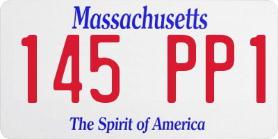 MA license plate 145PP1