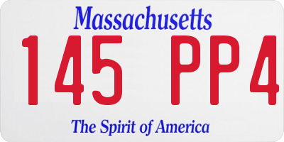 MA license plate 145PP4