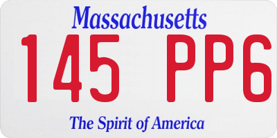 MA license plate 145PP6