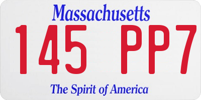 MA license plate 145PP7