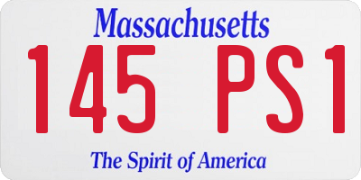 MA license plate 145PS1