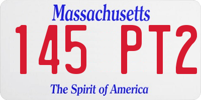 MA license plate 145PT2