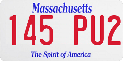 MA license plate 145PU2