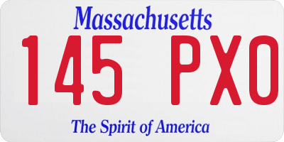 MA license plate 145PX0