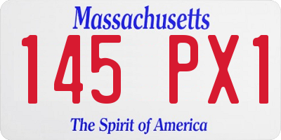 MA license plate 145PX1