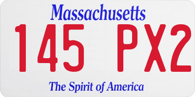 MA license plate 145PX2