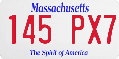 MA license plate 145PX7