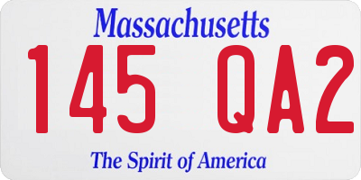 MA license plate 145QA2