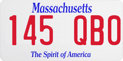 MA license plate 145QB0