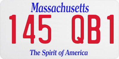 MA license plate 145QB1