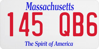 MA license plate 145QB6