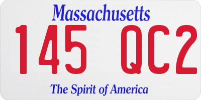 MA license plate 145QC2