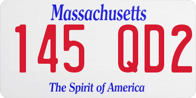MA license plate 145QD2