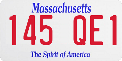 MA license plate 145QE1