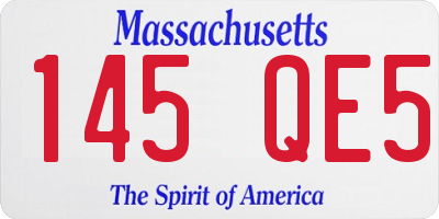 MA license plate 145QE5