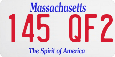 MA license plate 145QF2
