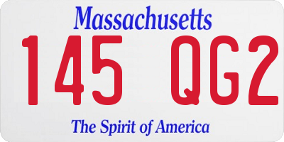 MA license plate 145QG2