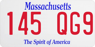 MA license plate 145QG9