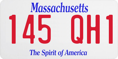 MA license plate 145QH1