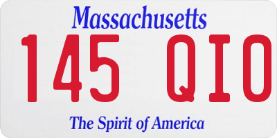 MA license plate 145QI0