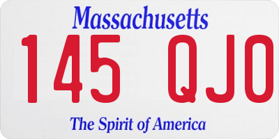 MA license plate 145QJ0