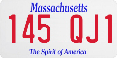 MA license plate 145QJ1