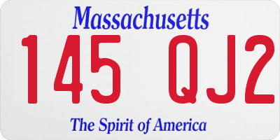 MA license plate 145QJ2
