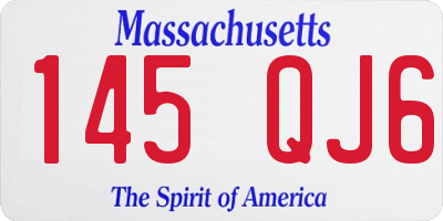 MA license plate 145QJ6