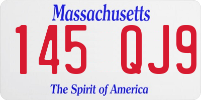 MA license plate 145QJ9