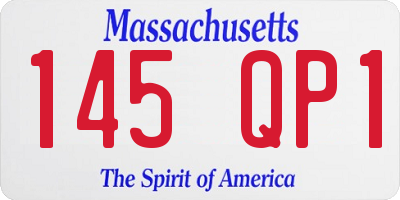 MA license plate 145QP1