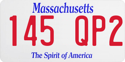 MA license plate 145QP2