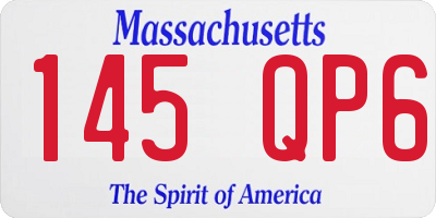MA license plate 145QP6
