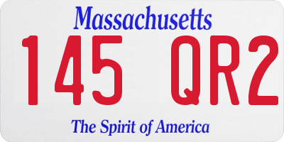 MA license plate 145QR2