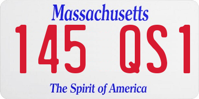 MA license plate 145QS1