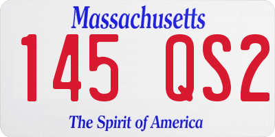 MA license plate 145QS2