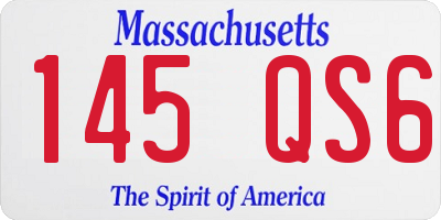 MA license plate 145QS6