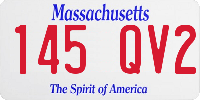 MA license plate 145QV2