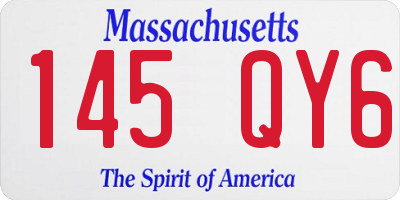 MA license plate 145QY6
