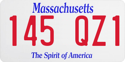 MA license plate 145QZ1