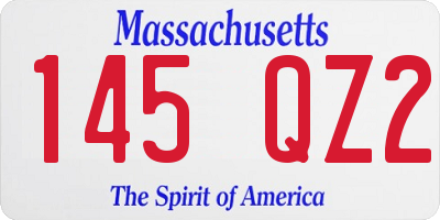 MA license plate 145QZ2