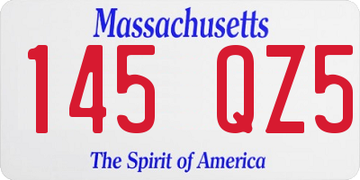 MA license plate 145QZ5