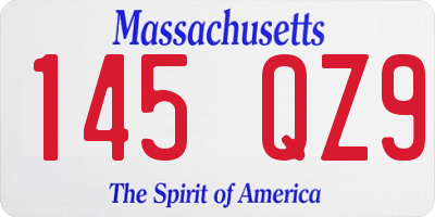 MA license plate 145QZ9